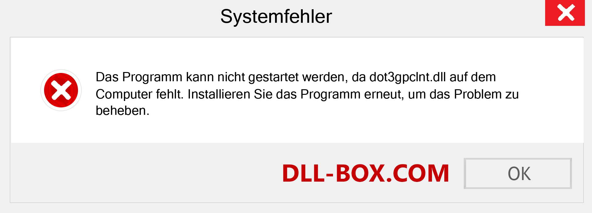 dot3gpclnt.dll-Datei fehlt?. Download für Windows 7, 8, 10 - Fix dot3gpclnt dll Missing Error unter Windows, Fotos, Bildern